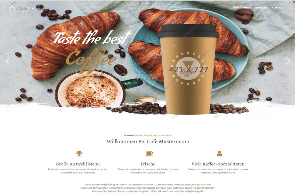 Demo Homepage cafe