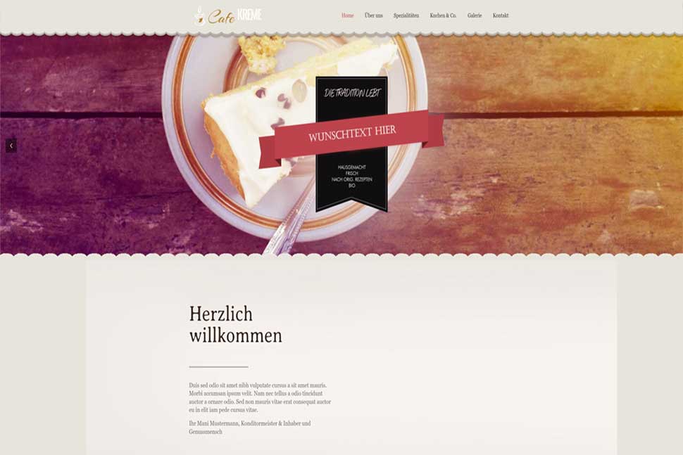 Demo Website Eiscafé