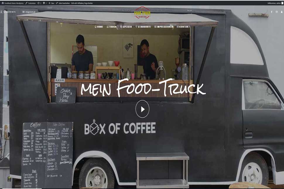 Demo Website Foodtruck WordPress