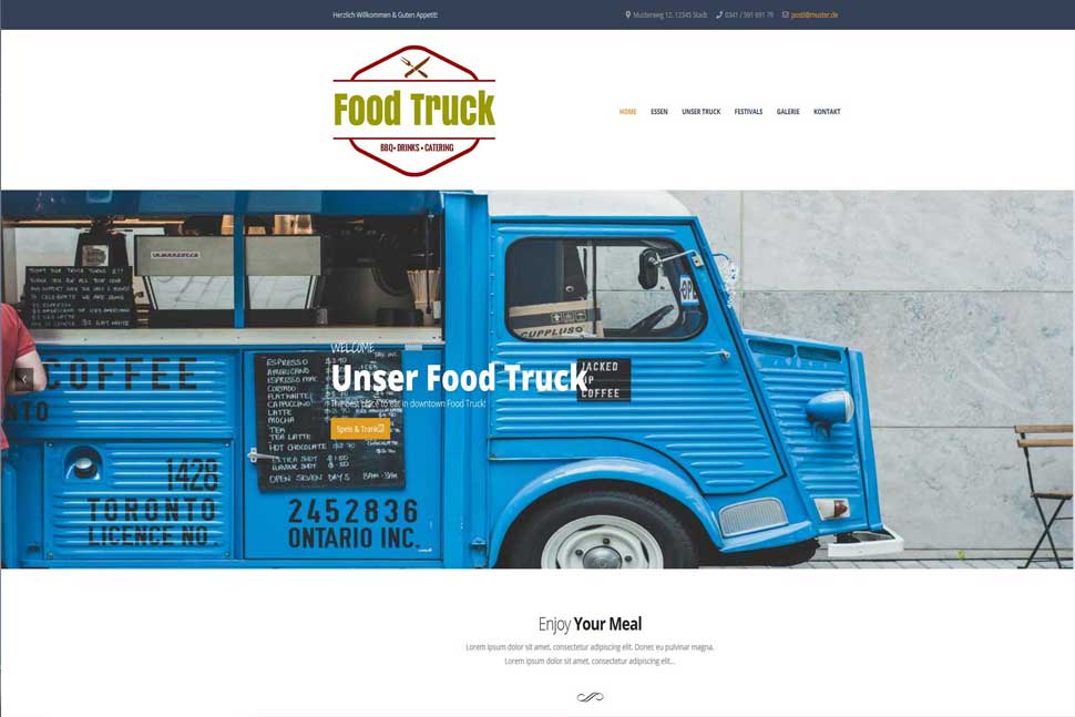 Demo Homepage Foodtruck