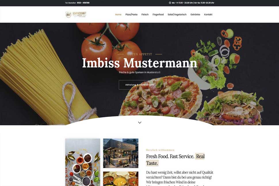Demo Lieferservice Website