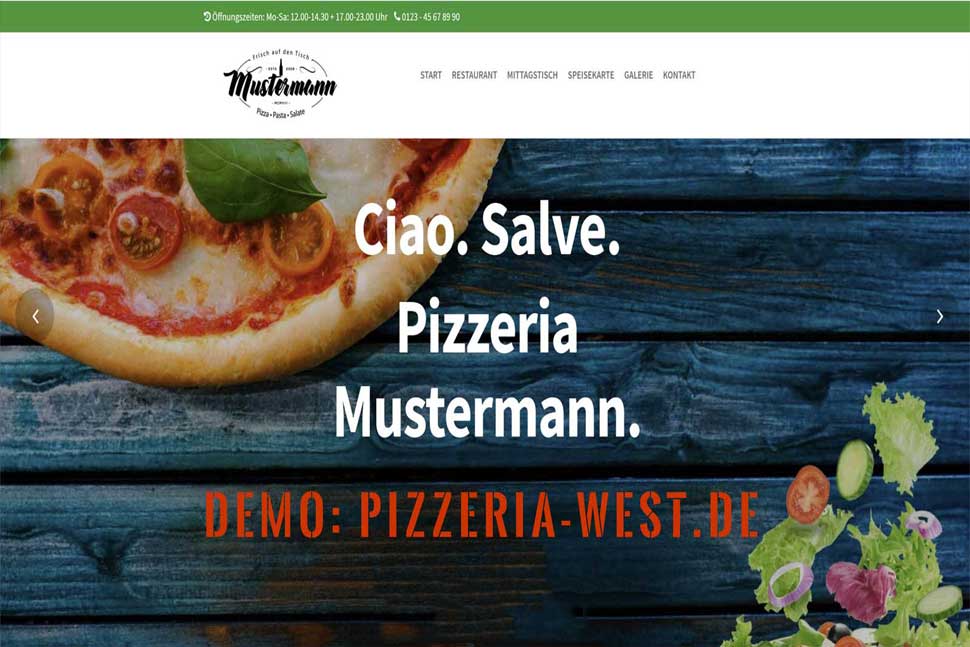 Demo Homepage Lieferservice