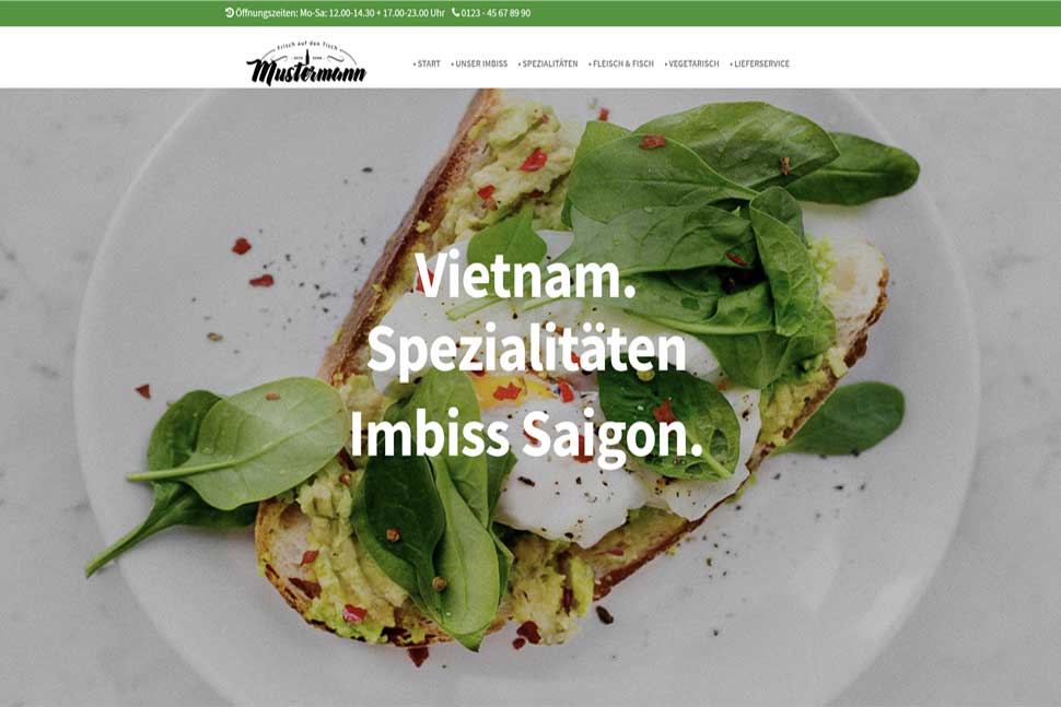 Demo Vietnam Imbiss Website
