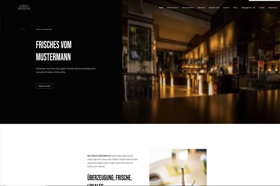 Demo WordPress Restaurant